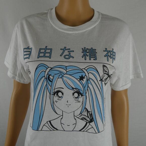 Fifth Sun Anime School Girl Graphic Crop Top T Shirt Tee Sun Moon Sailor Small - Picture 4 of 10
